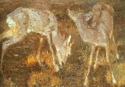 Franz Marc Deer at Dusk oil painting